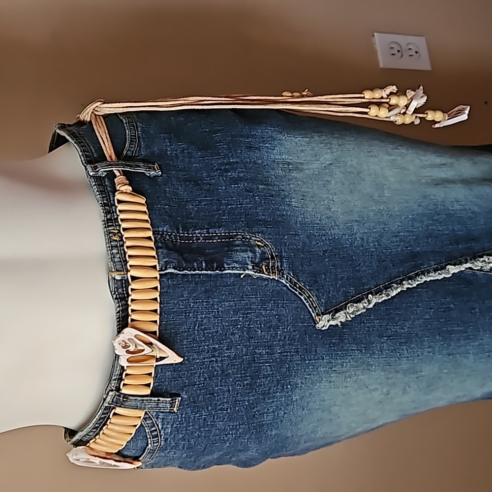 Rope,Wood,Shell Handmade Belt